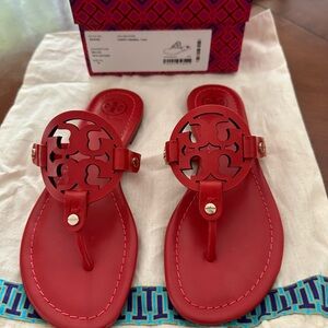 Tory Burch Poppy Orange Miller Sandals